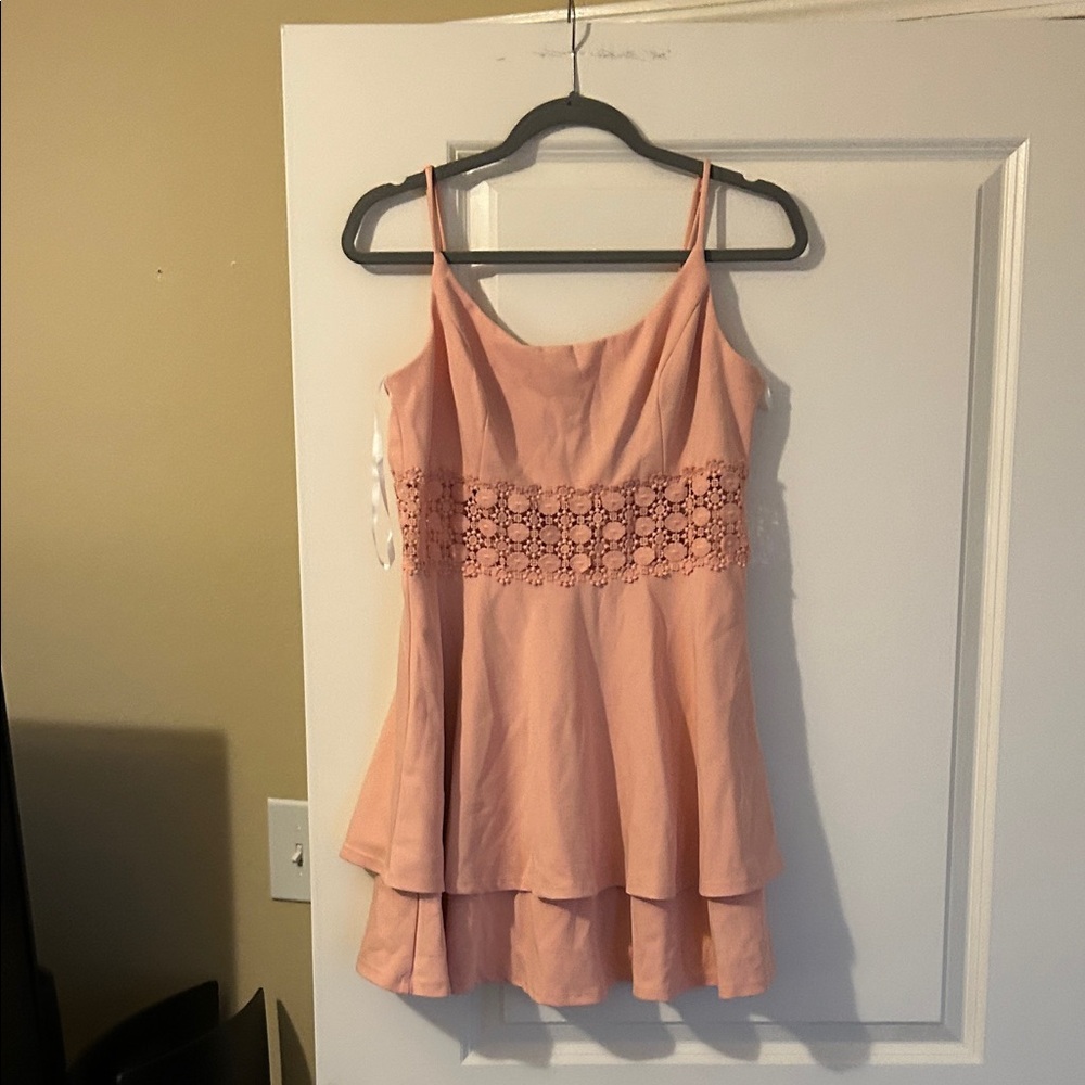 Elegant Pink Sleeveless dress